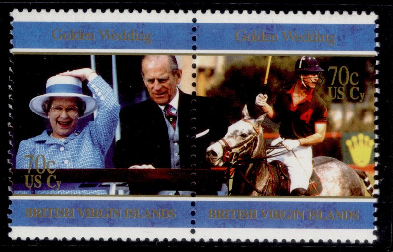 BRITISH VIRGIN ISLANDS QEII SG963a, 1997 horiz pair nos 963/964, NH MINT.