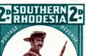 1943 Southern Rhodesia Sg61var with 8 Flaws Flaws Unmounted Mint