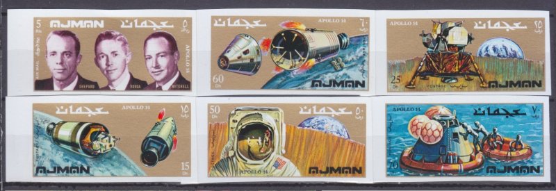 1971 Ajman 755-760b Apollo 14 8,50 €