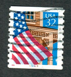 US #2913 Flag over Porch Used PNC Single plate #45444