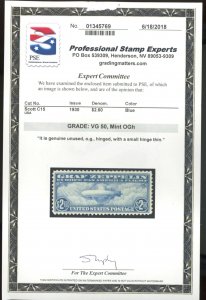 U.S. #C15 MINT WITH PSE CERT OG HR