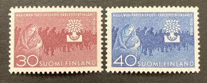 Finland 1960 #368-9, World Refugee Year, MNH.