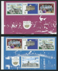 #830a - 831a - Ireland - 1991 - Dublin Aith Cliath -  MNH  VF  superfleas  cv$10