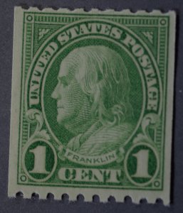 United States #604 One Cent Franklin Coil MNH