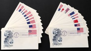 U.S. Used #3403a-3403t 33c Stars & Stripes Set of 20 ArtCraft First Day Covers