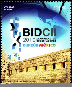 2673 MEXICO 2010 BOARD OF GOVERNORS, ARCHAEOLOGY, CANCUN, MNH