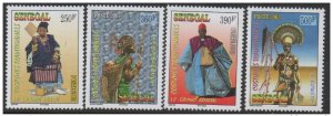 Senegal 2003 Traditional Costumes Trachten Tradition 4 val. RARE MNH-
