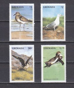 Grenada, Scott cat. 2760-2763, Penguins and Various Birds issue.