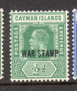 Cayman Islands 1905 War Stamp Issue Fine Mint Hinged 1/2d. Optd NW-14812