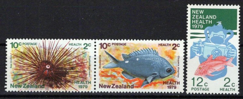 New Zealand B104a-B105 MNH Semi-Postal Marine Life Fish Diver ZAYIX 0424S0216