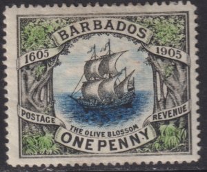 1906 Barbados Lord Nelson Monument One Penny issue LMH Sc# 109 CV $20.00 Stk#5