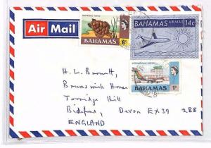 BAHAMAS Nassau POSTAL STATIONERY CUT-OUT Commercial Airmail Cover 1973 BP155