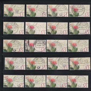 Germany # 2228, Roses, Wholesale lot of 20 Used