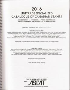 2016 The Unitrade Specialized Catalogue of Canadian Stamps
