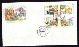 Canada-Sc#1621a-stamps on FDC-Canadian Bear-Winnie the Pooh-1996-