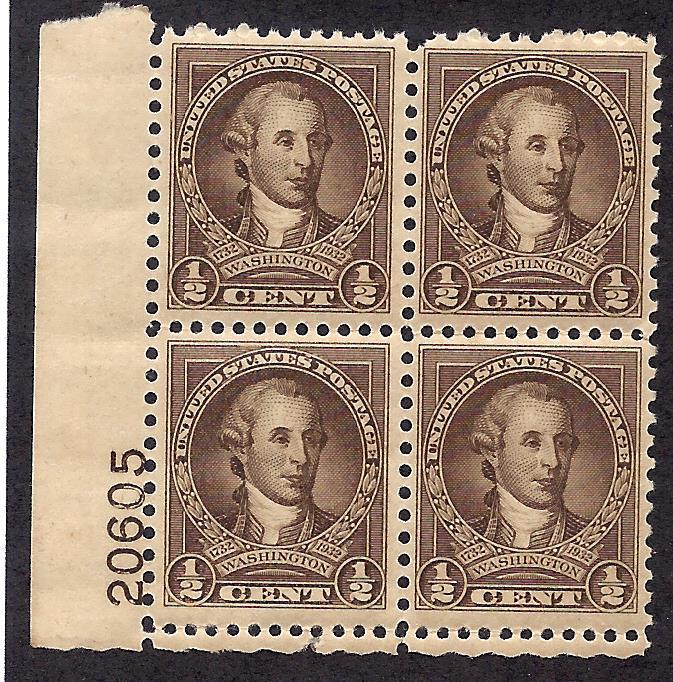 704 Mint,OG,NH... Plate Block of 4... SCV $10.00