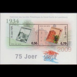 LUXEMBOURG 2009 - Scott# 1281 S/S Phil.Soc.75th. NH