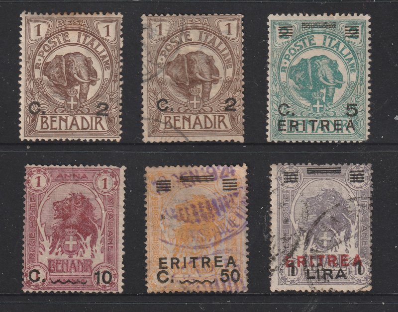 Italian Eritria a small lot of old ones