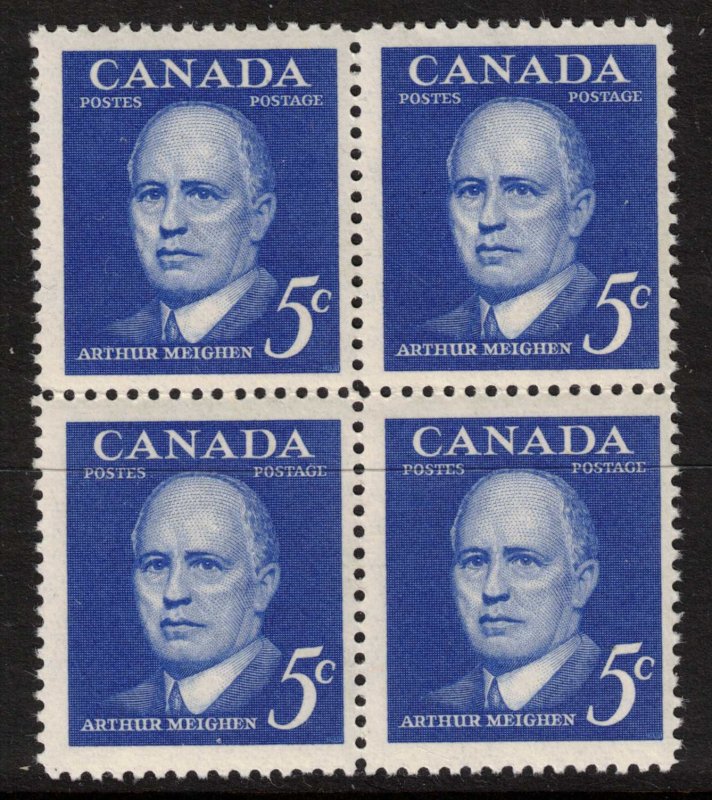 CANADA - Arthur Meighen PM - SC393 Mint Block NH 1961