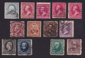 1st Bureau Issue 1890 Used Various Condition Short Set does include 220a & 220c