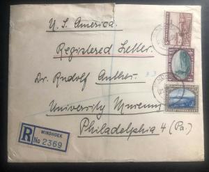 1951 Windhoek South West Africa SWA Registered Cover to Philadelphia PA USA