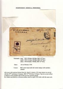1918, US Medical Personnel: FPO 5.X, See Remark (M3571) 