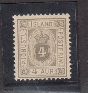Iceland #O11 Very Fine Never Hinged Perf 13