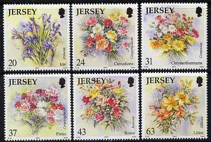 Jersey 1998 Flowers perf set of 6 unmounted mint, SG 874-79