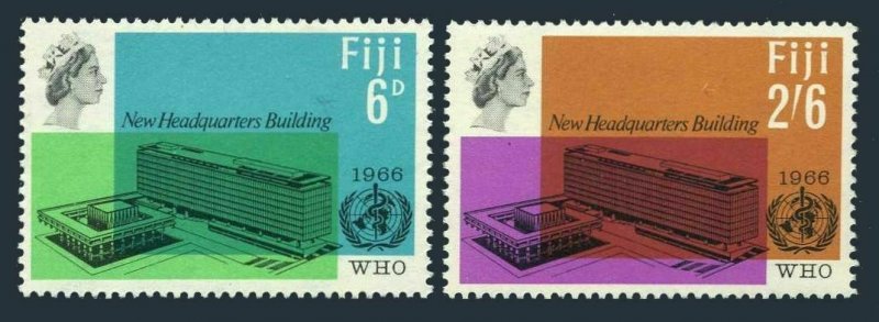 Fiji 224-225,MNH.Michel 196-197. WHO New Headquarters,1966.