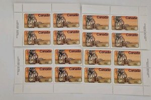Canada 1974 Mennonite Settlers Centenary Set Of Plate Blocks MNH #643