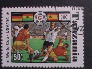 TANZANIA -1994 SC# 1174A-G  WORLD CUP SOCCER CHAMPIONSHIPS USED STAMPS