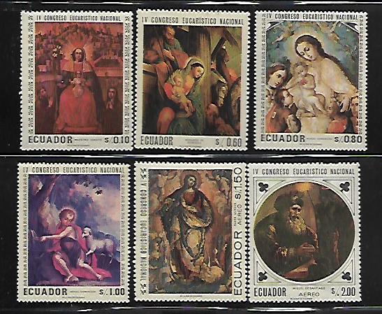 ECUADOR, 761-761E, MNH, PAINTING TYPE