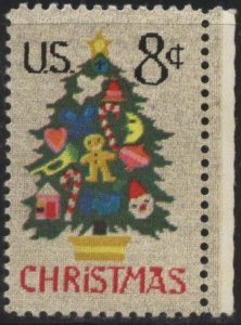 US 1508 (mnh) 8¢ Christmas tree in needlepoint (1973)