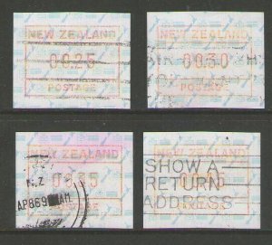 NEW ZEALAND 1986 Frama Map set of 4 FU