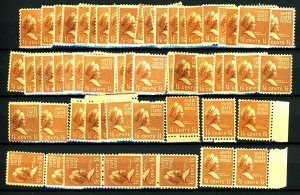 U.S. #805 MINT LARGE SET MOSTLY OG NH