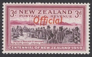 New Zealand Sc# O81 MH (a) 1940 3p Official