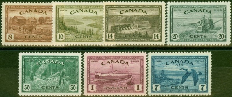 Canada 1946 Set of 7 SG401-407 Fine LMM