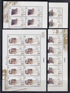 Hong Kong 1996 Sc 758-61 Urban Heritage MNH sheetlets of 10