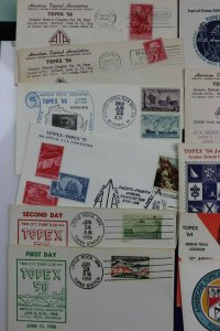 TOPEX ATA convention philatelic cachet cover expo lot US stamp show 1950-1970s