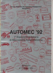 Philatelic Literature Automec '92 Automotive cancellations