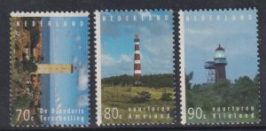 Netherlands  #868-870 MNH 1994 lighthouses