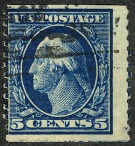 US #355 SCV $300. F/VF used, coil, nicely lite cancel, A RARE STAMP! SC $300.