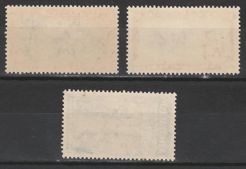 NEW ZEALAND 1940 CENTENARY 8D 9D AND 1/- 