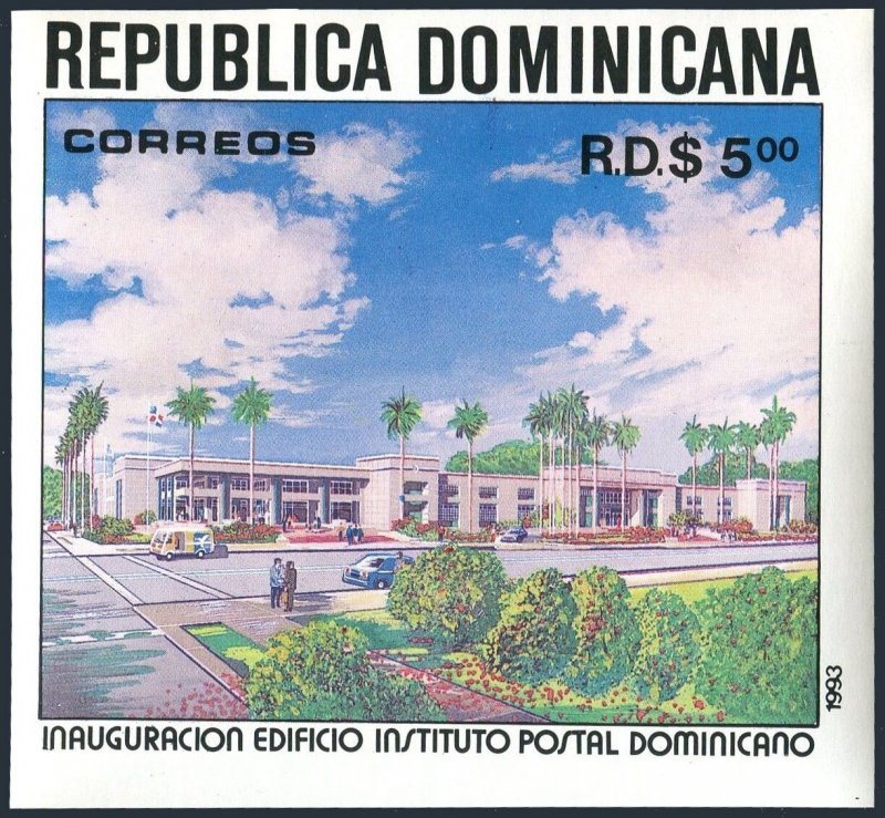 Dominican Rep 1152, MNH. Michel Bl.46. New National Post Office, 1993.