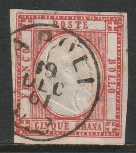 Italy Two Sicilies Sc 23 used Napoli cancel