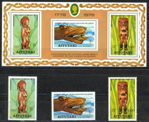 Aitutaki Sc# 160-162a MNH 1978 Captain Cook