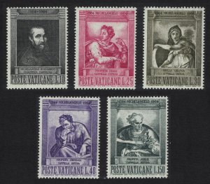 Vatican Michelangelo Paintings in the Sistine Chapel 5v 1964 MNH SG#431-435