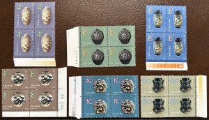 China PRC 1981 Sc.1671-1676 Cizhou Kiln Ceramic Pottery Full set Blocks(4)MNH