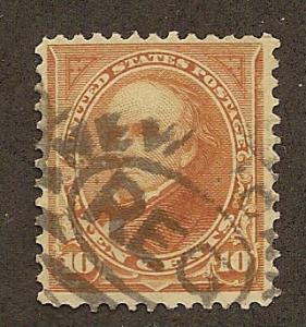 283a Used 10c Webster,  scv: $11