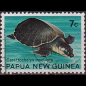PAPUA NEW GUINEA 1972 - Scott# 344 Turtle 7c Used
